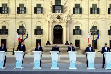 The leaders of southern European nations have gathered in Malta to build a united front on key economic and political issues ahead of next week's European Council meeting. AP