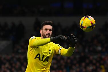 Hugo Lloris of Tottenham in action  during the English Premier League soccer match between Tottenham Hotspur and Arsenal London in London, Britain, 15 January 2023.   EPA/Neil Hall EDITORIAL USE ONLY.  No use with unauthorized audio, video, data, fixture lists, club/league logos or 'live' services.  Online in-match use limited to 120 images, no video emulation.  No use in betting, games or single club / league / player publications