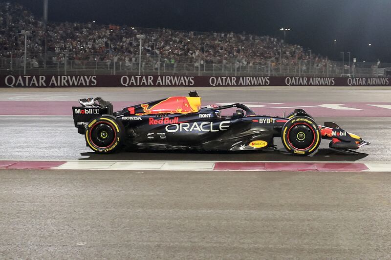 Max Verstappen during the sprint race at Qatar GP. AFP