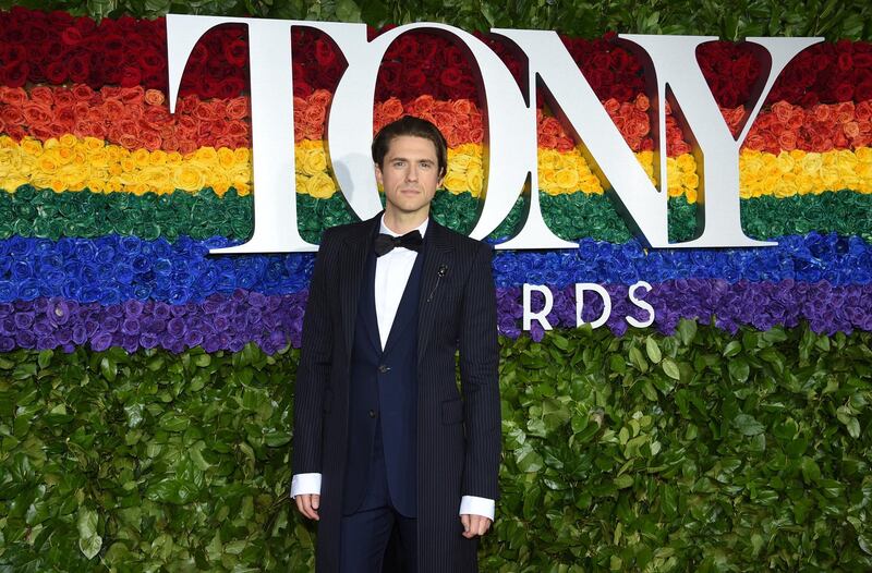 Aaron Tveit arrives at the 73rd annual Tony Awards at Radio City Music Hall on June 9, 2019. AP