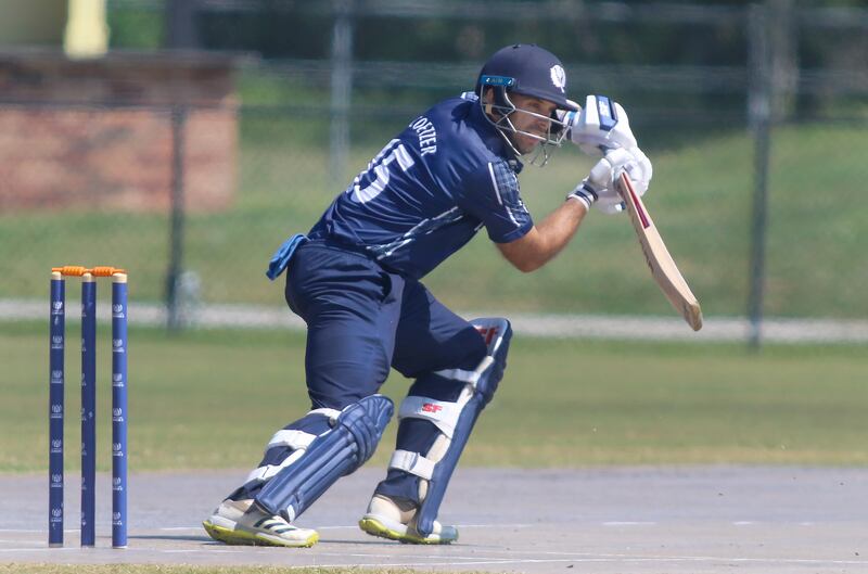 Kyle Coetzer was out for 10 in his final match as Scotland captain during their five-wicket loss to UAE.