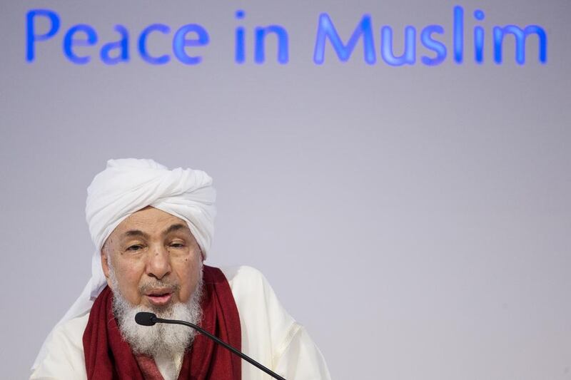 Sheikh Abdullah Bin Bayyah, president of the Promoting Peace in Muslim Societies forum. Christopher Pike / The National