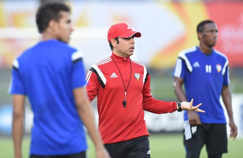 Mahdi Ali will need to guide the UAE past Asian heavyweights Japan and Australia if they are to reach the 2018 World Cup in Russia. Courtesy UAE FA