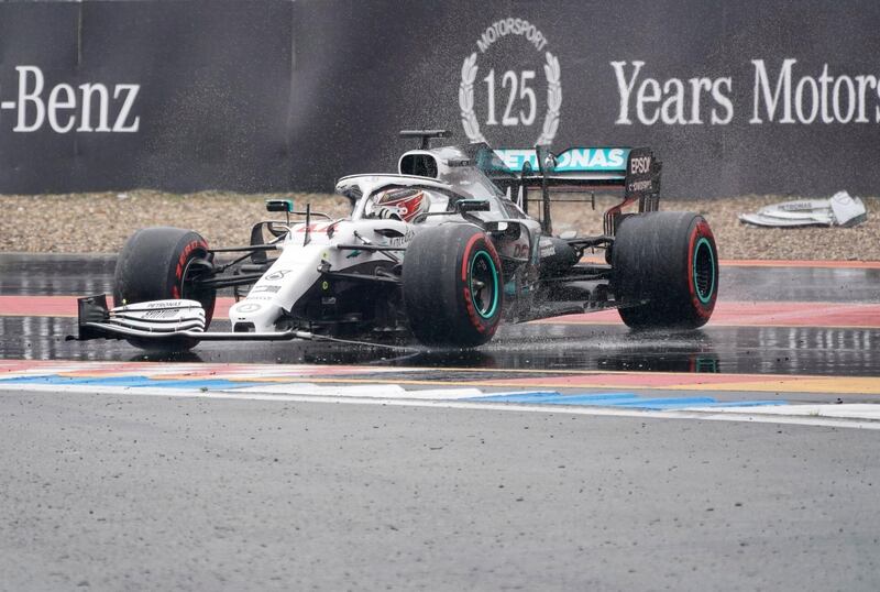 Lewis Hamilton crashed while leading and eventually finished 11th. EPA