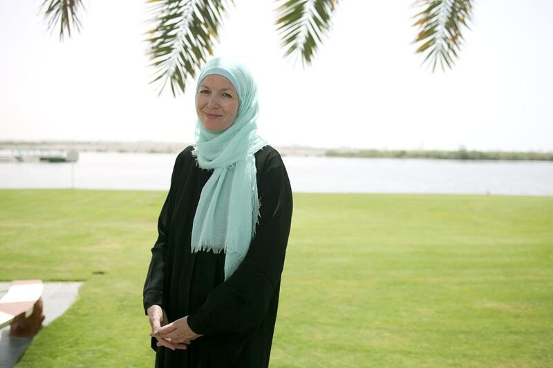 Safia Moore's story about a robot came first in The National's Short Story Competition came first. The Irish UAE resident holds a PHD in Literature but took a break from writing to raise her daughter. She converted to Islam prior to moving to the UAE. Lee Hoagland/The National 