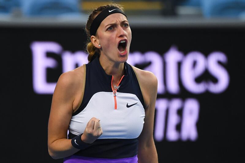 Petra Kvitova of the Czech Republic defeated Belgium's Greet Minnen in Melbourne. EPA