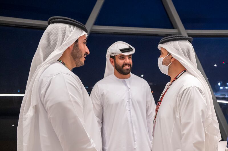 Sheikh Hamed bin Zayed, Abu Dhabi Executive Council Member, and Sheikh Mohamed bin Sultan. Photo: Mohamed Al Hammadi / Ministry of Presidential Affairs
