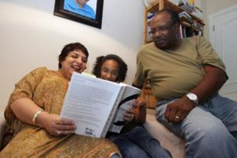 Poonam Arora, Mansuda Zeba Arora and Richard Turner are a family united in the joy of reading.