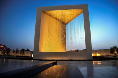 ABU DHABI, UNITED ARAB EMIRATES. 05 MAY 2018. The Founders Memorial in Abu Dhabi on the Corniche located next to the grounds of the Emirates Palace. The memorial celebrates the life and vison of the late Sheikh Zayed. (Photo: Antonie Robertson/The National) Journalist: None. Section: Big Picture.