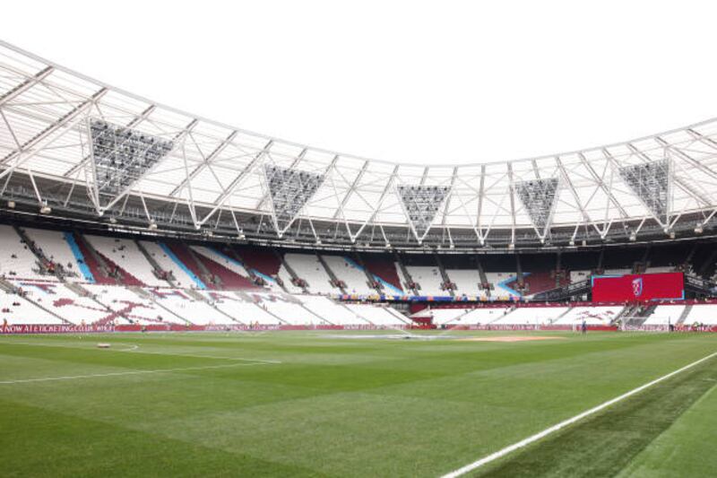 5. West Ham United, London Stadium. Capacity 60,000. Getty