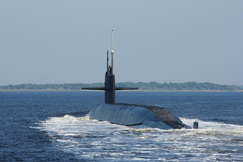 The Ohio-class ballistic-missile submarine USS Alaska returns to the Naval Submarine Base Kings Bay in Kings Bay, Georgia. Courtesy : US Navy