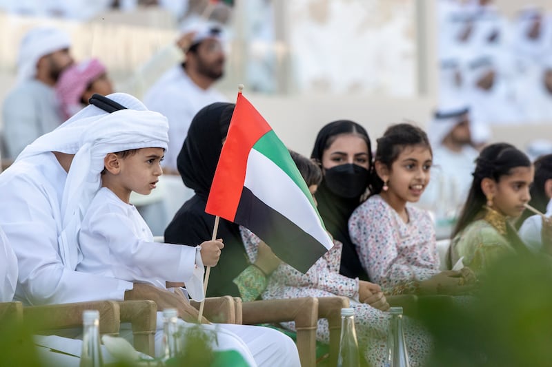 Sheikh Zayed bin Theyab attends the Union Parade. Mohamed Al Hammadi / Presidential Court 