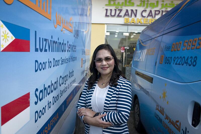 Luz Galvez is chief executive of Luzan Xpress Cargo, which has grown from having a single staff member and a driver to now having 16 drivers and 8 employees in several offices. Delores Johnson / The National