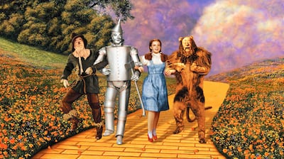 'The Wizard of Oz' has produced many cinematic features that continue to live on in film history, such as the yellow brick road and Dorothy's ruby slippers. Alamy