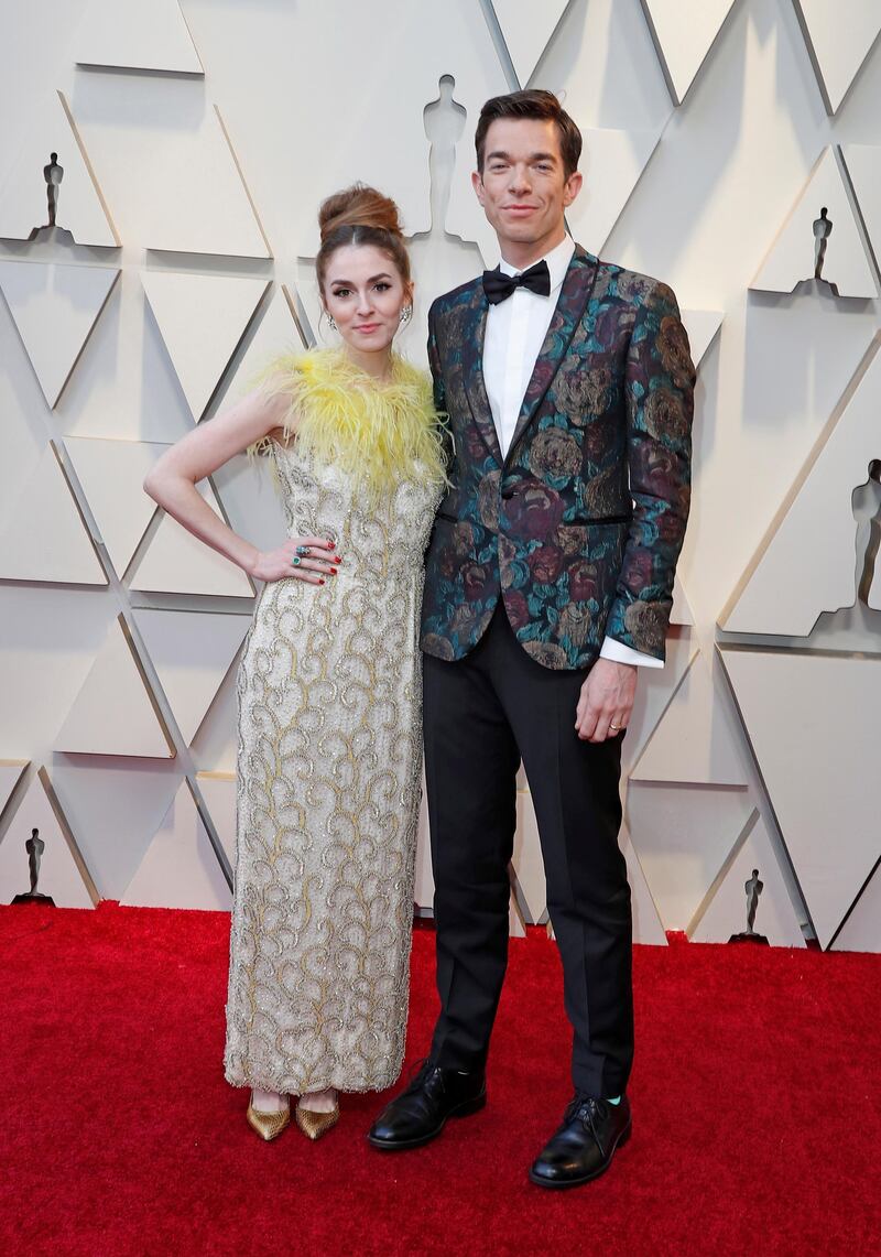 Annamarie Tendler, left, and John Mulaney at the 91st Academy Awards. EPA
