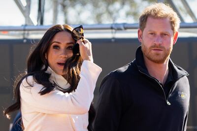 The Duke and Duchess of Sussex in the Netherlands shortly before they were due to return to London to be reunited with the royal family. AP