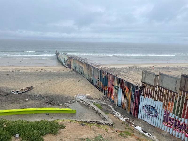 The beach border fence. Sara Ruthven / The National 