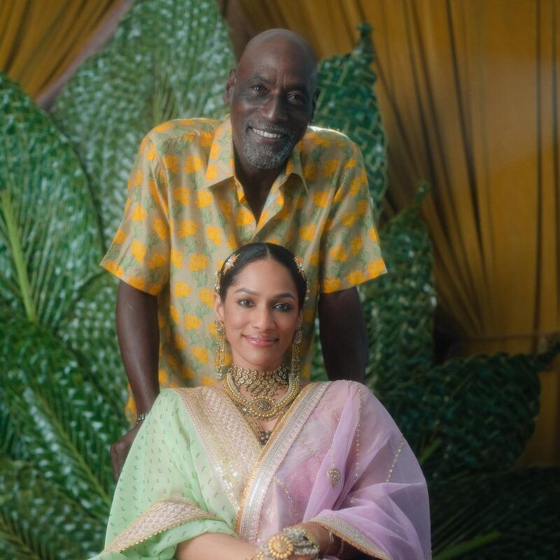 Masaba Gupta with her father, cricketer Viv Richards, often considered one of the greatest batsmen in history