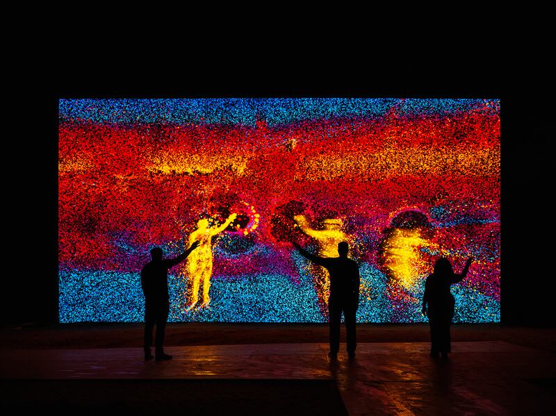 Thermal Drift (2023) shows the dissipation of heat on a screen. Photo: Rafael Lozano-Hemmer 