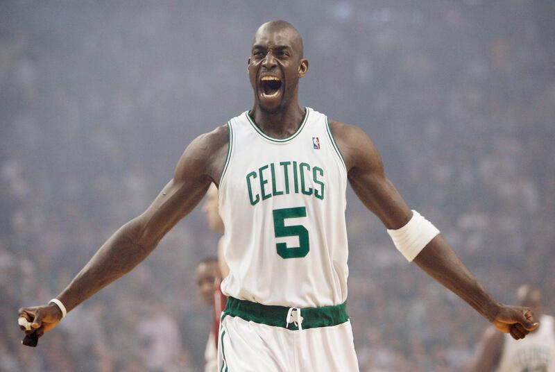 Kevin Garnett was inducted into the Basketball Hall of Fame. AP
