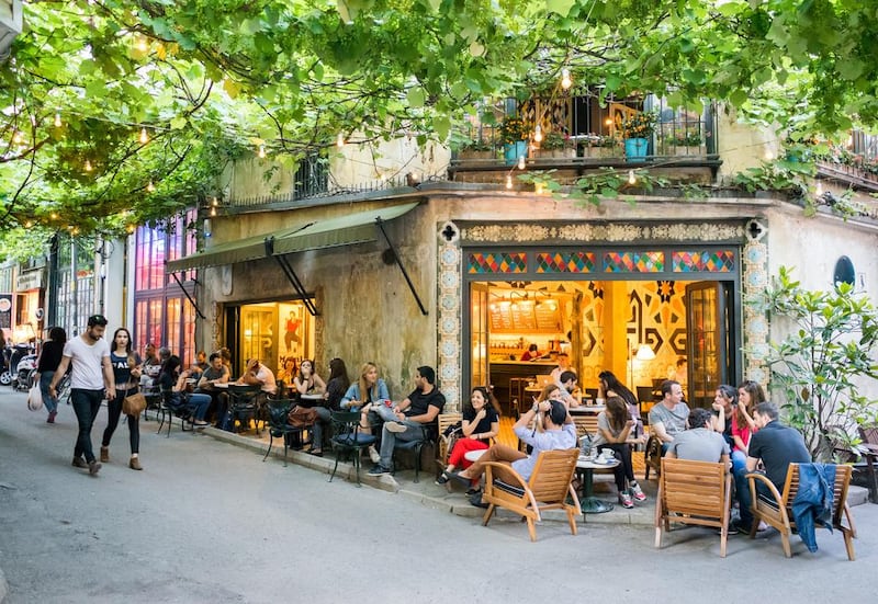 A cafe in Karaköy, Istanbul. David Pearson / Alamy Stock Photo