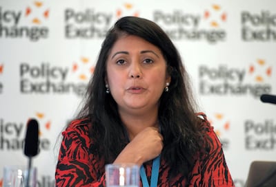 2A1YCF7 Manchester, UK. 29th September 2019. Nusrat Ghani, MP for Wealden speaks at the Policy Exchange event, Challenging 'Islamophobia' on day one of the Conservative Party Conference in Manchester. © Russell Hart/Alamy Live News.