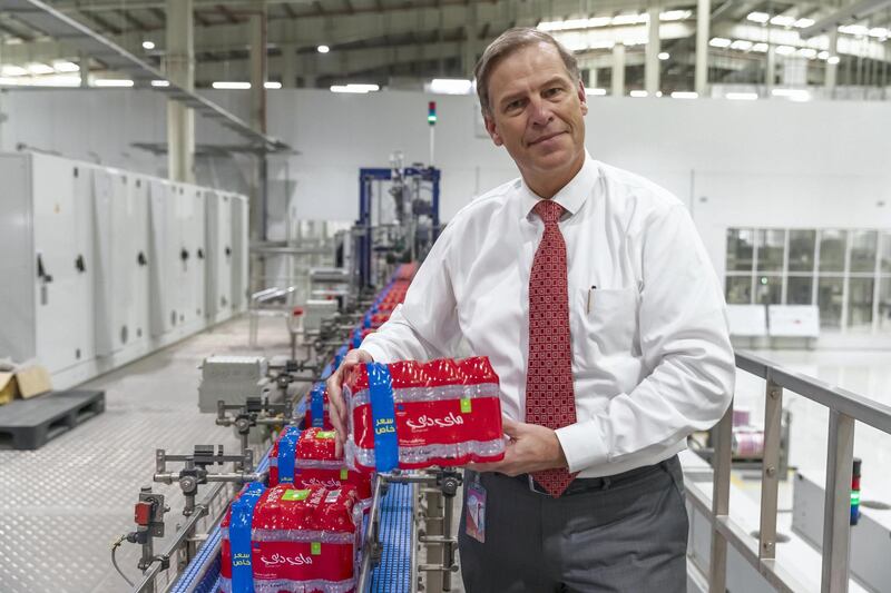 DUBAI, UNITED ARAB EMIRATES. 08 MARCH 2021.  A visit to the Mai Dubai water factory with a tour of the assembly and procution lines that are for the most part automated. CEO Alexander van ‘t Riet. (Photo: Antonie Robertson/The National) Journalist: Jennifer Ghana. Section: Bussiness.