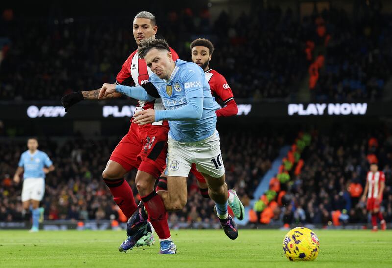 Did well to pick Grealish's pocket in a dangerous position just after half-time. Up against it in the face of City's midfield movement. Getty Images
