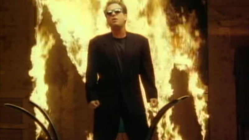 Billy Joel in the music video for 1989's 'We Didn't Start the Fire'. Photo: YouTube 