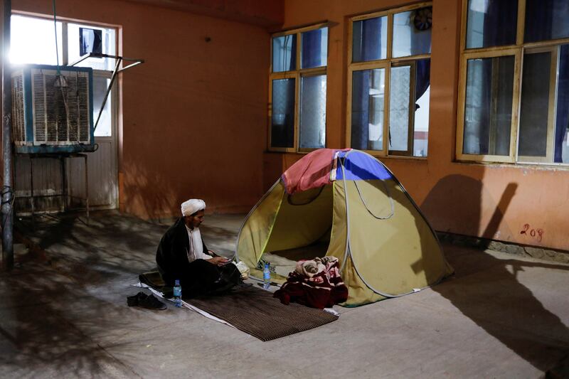 An Afghan man in a hospital following an earthquake in Herat. Reuters