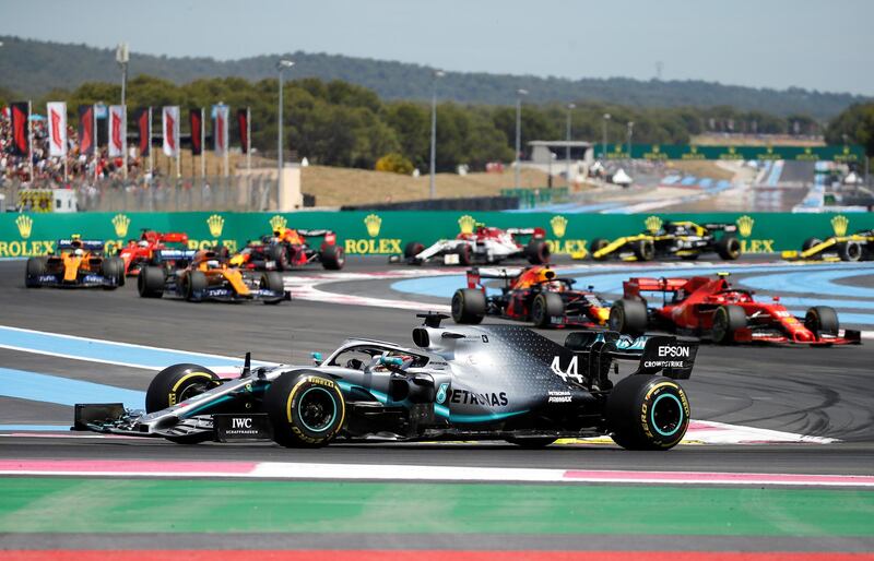 Formula One F1 - French Grand Prix - Circuit Paul Ricard, Le Castellet, France - June 22, 2019       Mercedes' Lewis Hamilton during the race   REUTERS/Vincent Kessler