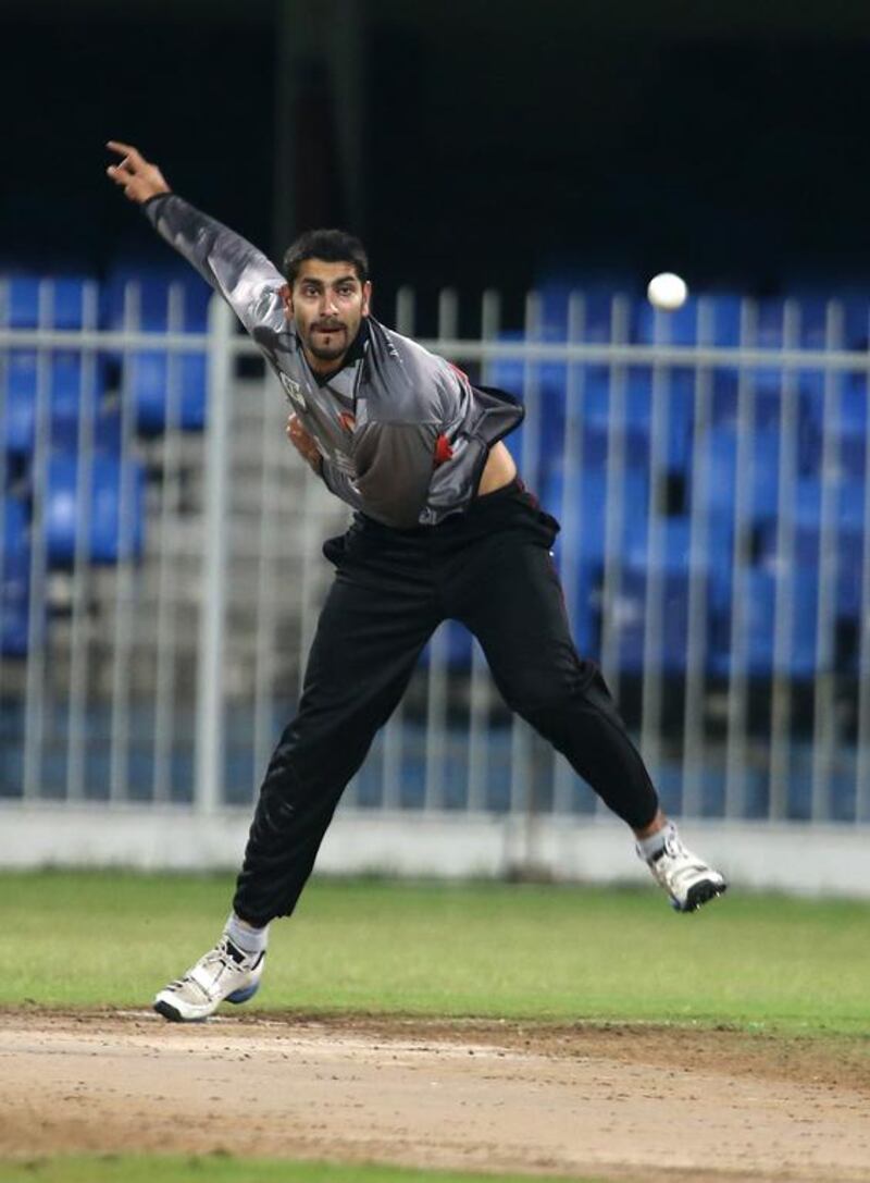 The UAE's Ahmed Raza, born in Sharjah, has waited 11 years to play a World Cup game. Pawan Singh / The National 