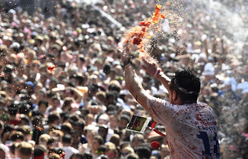 Tomatina is a major draw for foreigners, with many coming from Britain, Japan and the US. AFP