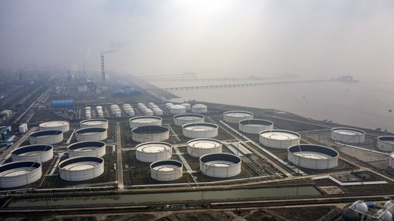 An oil and petrochemical storage facility in China. Oil extended its relentless rally before an Opec+ meeting as the International Energy Agency warned that global energy security is under threat following Russia’s military offensive in Ukraine. Bloomberg