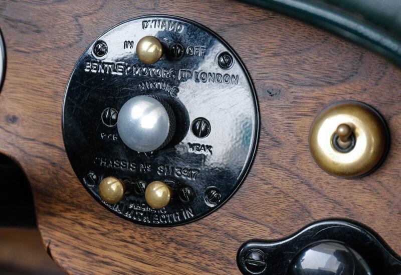 Dashboard instrumentation in Bentley’s4 1/2 Litre supercharged Blower. Victor Besa for The National