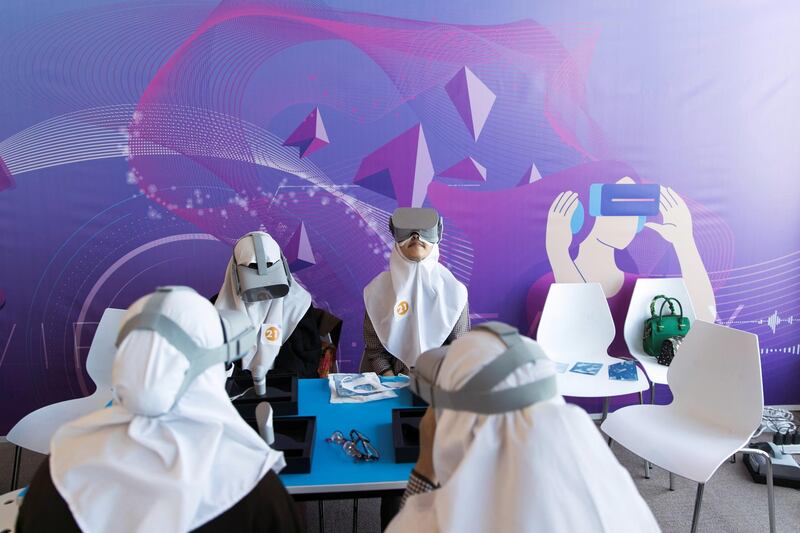 ABU DHABI, UNITED ARAB EMIRATES - JANUARY 31, 2019.

Student workshop at Abu Dhabi Science Festival at the corniche in Abu Dhabi.

The event focuses on STEAM subjects (science, technology, engineering, arts and mathematics). Around 200 innovators are displaying their projects at the three host venues over 10 days.

(Photo by Reem Mohammed/The National)

Reporter: GILLIAN DUNCAN
Section:  NA