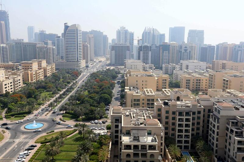 The Greens residential area in Dubai. Pawan Singh / The National



