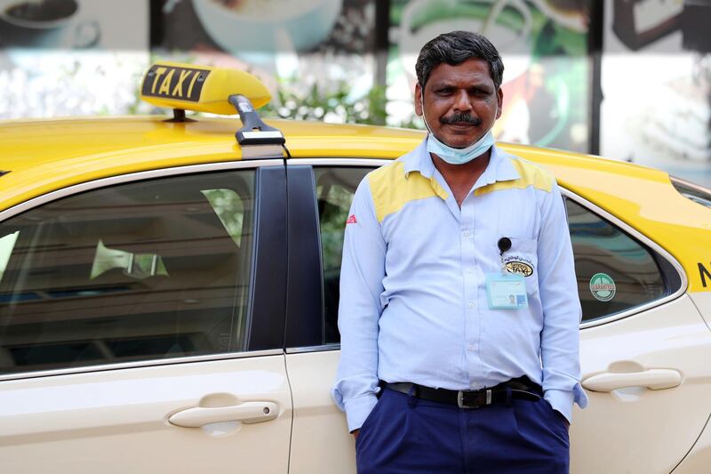 Dubai, United Arab Emirates - Reporter: N/A: UAE Heroes. Navas Ellias aged 51 from India is a taxi driver. He said "The company provided us with face masks which we use and after our shift we go straight home. The public have been ugly positive to us staying out". Tuesday, March 24th, 2020. Dubai. Chris Whiteoak / The National