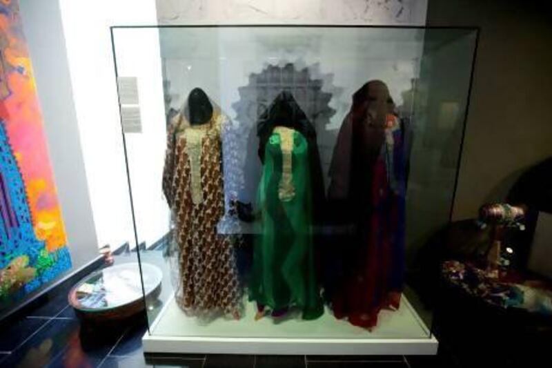 Artifacts displayed at the newly opened Women's Museum celebrating Emirati women. Christopher Pike / The National