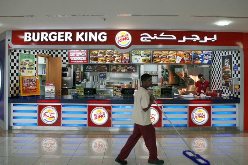 ABU DHABI Ð March 16, 2008: Burger King in Al Wahda Mall in Abu Dhabi (Photo by Ryan Carter / The Nation)
 *** Local Caption *** RC001-BurgerKing.jpg