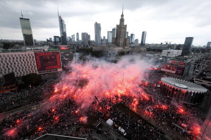 Warsaw residents honour heroes of the Warsaw Uprising during the 79th anniversary of its outbreak. The uprising claimed the lives of about 18,000 insurgents and 180,000 civilians. EPA