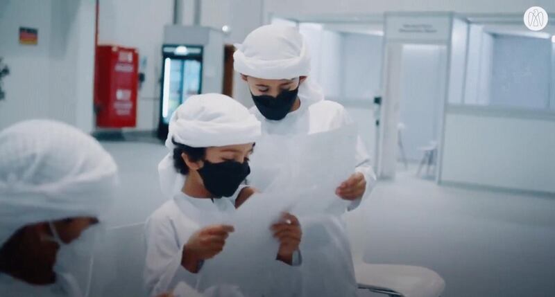 Theyab bin Mohamed bin Zayed and his sons and nephews join parents and nephews in Abu Dhabi to volunteer in the complementary study of the immune response to the Sinopharm vaccine for children aged 3 to 17 years. Photo: Abu Dhabi Media Office