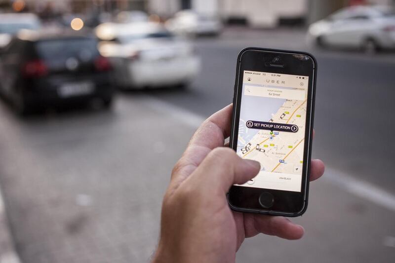 Uber taxi hire company says it is looking at ways to tighten its security measures. Antonie Robertson/The National