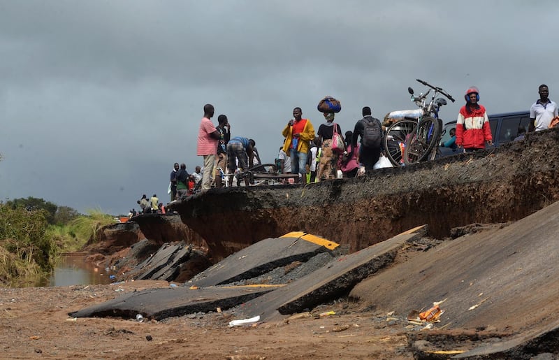 The village of Dondo is submerged by flood waters in Sofala Province, Central Mozambique. EPA