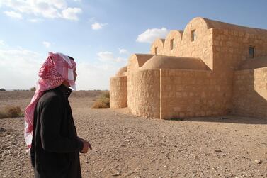 Hakem Sabileh, a third-generation custodian of Qusayr Amra in Jordan. Amy McConaghy / The National