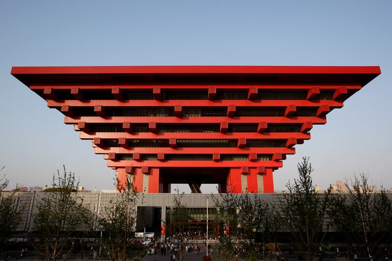 The China pavilion at Shanghai World Expo in 2010 displayed a history of world's fairs. Getty Images