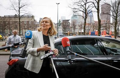 Democrats 66 party leader Sigrid Kaag arrivs prior to a meeting of D66 in the Thorbeckezaal in The Hague, on March 18, 2021, the day after the parliamentary elections. Dutch Prime Minister Mark Rutte claimed an "overwhelming" victory in elections on March 18, 2021, vowing to use his fourth term in office to rebuild the country after the coronavirus pandemic. - Netherlands OUT
 / AFP / ANP / Sem van der Wal
