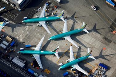 Boeing 737 MAX airplanes parked on the tarmac at the Boeing Factory in Renton, Washington. Reuters