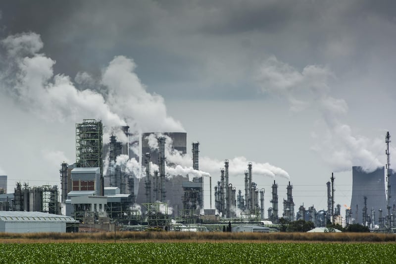 Emissions rise from towers of the Sasol Ltd. Secunda coal-to-liquids plant in Mpumalanga, South Africa, on Monday, Dec. 23, 2019. The level of sulfur dioxide emissions in the Kriel area in Mpumalanga province only lags the Norilsk Nickel metal complex in the Russian town of Norilsk, the environmental group Greenpeace said in a statement, citing 2018 data from NASA satellites. Photographer: Waldo Swiegers/Bloomberg