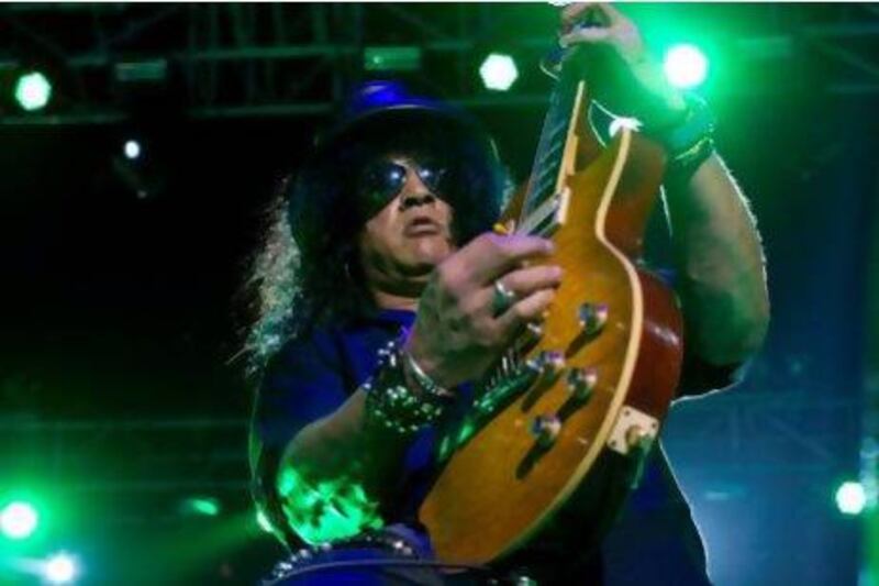 Slash at the Dubai Tennis Stadium. Razan Alzayani / The National